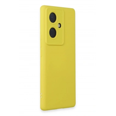 Mey İthalat®  Vivo V29 Lite Kılıf Nano içi Kadife Silikon - Sarı