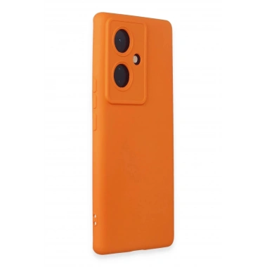 Mey İthalat®  Vivo V29 Lite Kılıf Nano içi Kadife Silikon - Turuncu