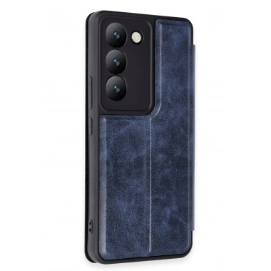 Mey İthalat® Vivo V30 Lite 4G Kılıf Flip Cover - Lacivert