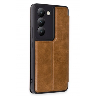 Mey İthalat® Vivo V30 Lite 4G Kılıf Flip Cover - Taba