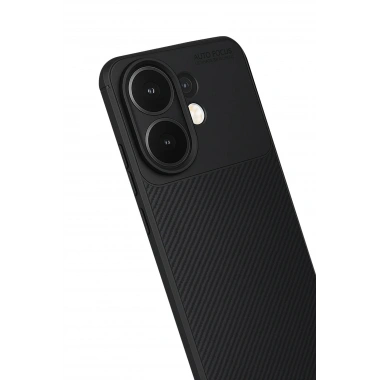 Mey İthalat® Vivo V60 5G Auto Focus Karbon Kapak - Siyah