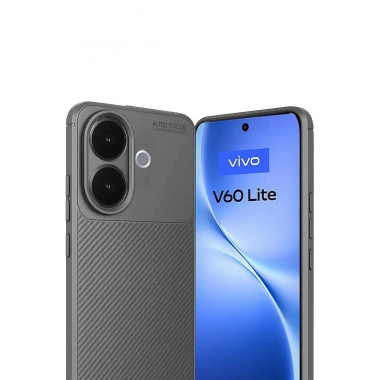 Mey İthalat®  Vivo V60 Lite Auto Focus Karbon Kapak - Gri