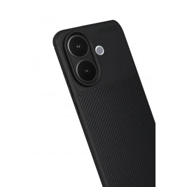 Mey İthalat®  Vivo V60 Lite Auto Focus Karbon Kapak - Siyah