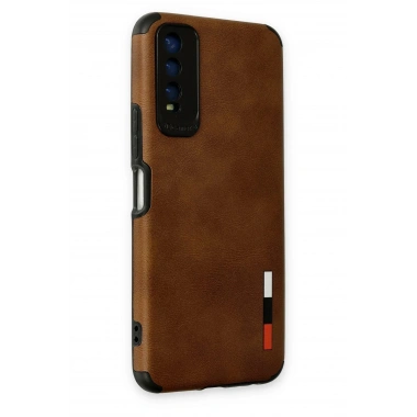 Mey İthalat® Vivo Y11S Kılıf Loop Deri Silikon - Kahverengi