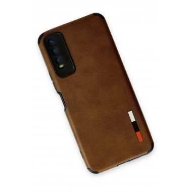 Mey İthalat® Vivo Y11S Kılıf Loop Deri Silikon - Kahverengi