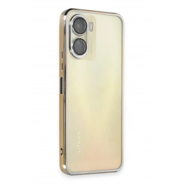 Mey İthalat®  Vivo Y16 Kılıf  Lensli Silikon - Gold