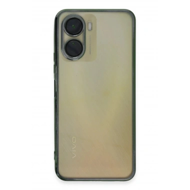 Mey İthalat®  Vivo Y16 Kılıf  Lensli Silikon - Yeşil