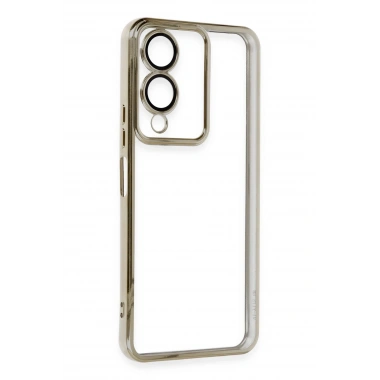 Mey İthalat®  Vivo Y17S Kılıf  Lensli Silikon - Gold