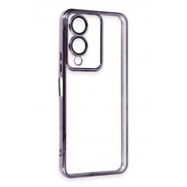 Mey İthalat®  Vivo Y17S Kılıf  Lensli Silikon - Mor