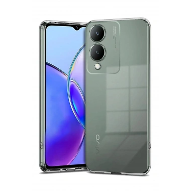 Mey İthalat®  Vivo Y17S Kılıf Lüx Şeffaf Silikon