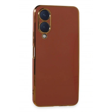 Mey İthalat®  Vivo Y17S Kılıf Volet Silikon - Kırmızı
