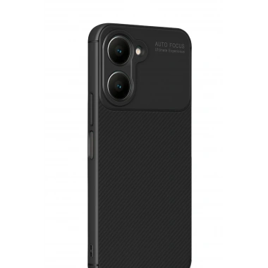 Mey İthalat®  Vivo Y18 Kılıf Auto Focus Karbon Kapak - Siyah