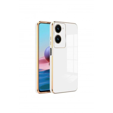 Mey İthalat®  Vivo Y18 Kılıf Volet Silikon - Beyaz