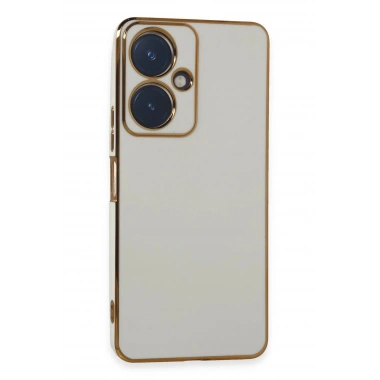 Mey İthalat®  Vivo Y27 Kılıf Volet Silikon - Beyaz