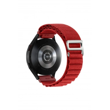 Mey İthalat® Watch 20mm KR410 Kumaş Kordon - Kırmızı