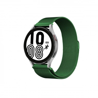 Mey İthalat®  Watch 20mm Metal Mıknatıslı Kordon - Haki Yeşil