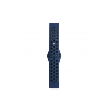 Mey İthalat® Watch 20mm Spor Delikli Kordon - Lacivert-Siyah