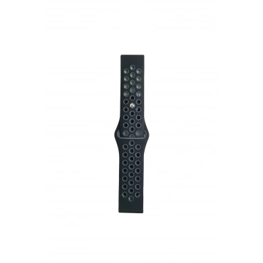 Mey İthalat® Watch 20mm Spor Delikli Kordon - Siyah-Gri