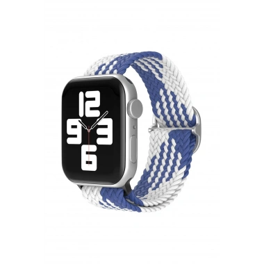 Mey İthalat® Watch 20mm Star Kordon - Mavi-Beyaz