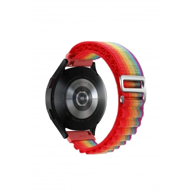 Mey İthalat® Watch 22mm KR410 Kumaş Kordon - Gökkuşağı 1