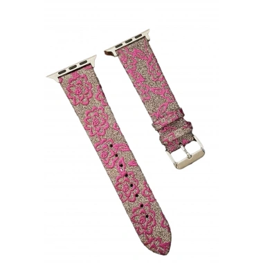 Mey İthalat®   Watch 38mm Creeper Desenli Kordon - Pembe