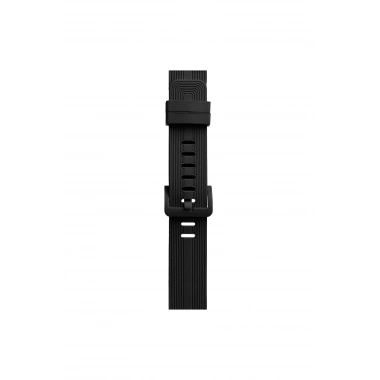Mey İthalat® Watch 38mm KR408 Çizgili Silikon Kordon - Siyah