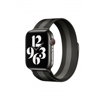 Mey İthalat® Watch 38mm Metal Mıknatıslı Kordon - Siyah-Beyaz