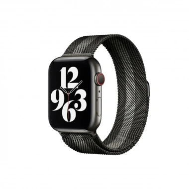 Mey İthalat® Watch 38mm Metal Mıknatıslı Kordon - Siyah-Beyaz