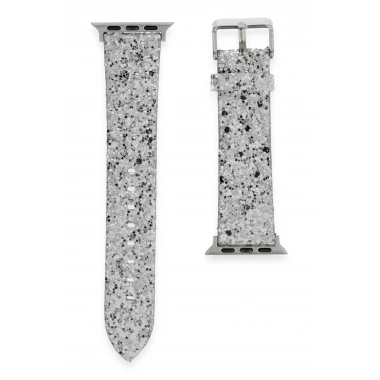 Mey İthalat® Watch 38mm Starry Taşlı Kordon - Gümüş