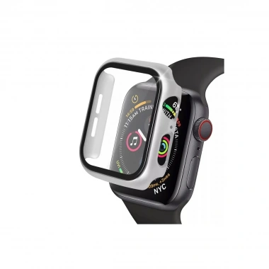 Mey İthalat® Watch 40mm Camlı Kasa Ekran Koruyucu - Gümüş