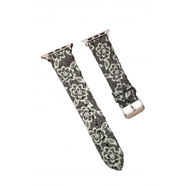 Mey İthalat®   Watch 42mm Creeper Desenli Kordon - Siyah