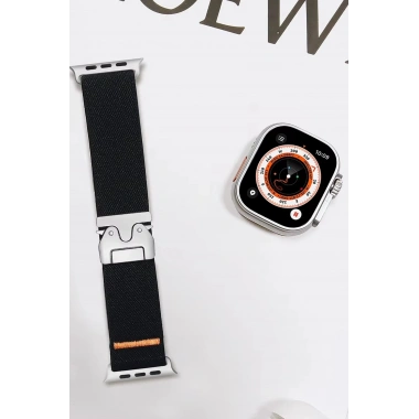 Mey İthalat®   Watch 42mm Forest Kumaş Kordon - Siyah