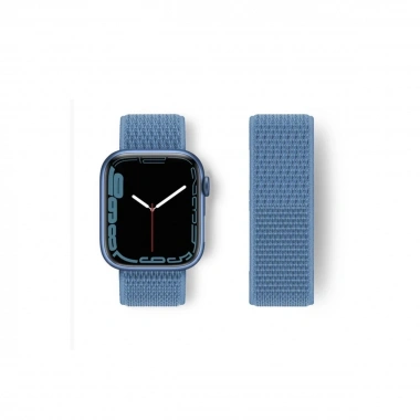 Mey İthalat® Watch 42mm Hasırlı Cırtcırtlı Kordon - Mavi