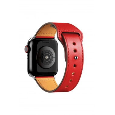 Mey İthalat® Watch 42mm KR415 Luaz Deri Kordon - Kırmızı