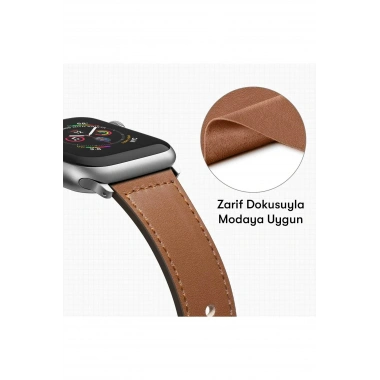 Mey İthalat® Watch 42mm KR415 Luaz Deri Kordon - Kırmızı
