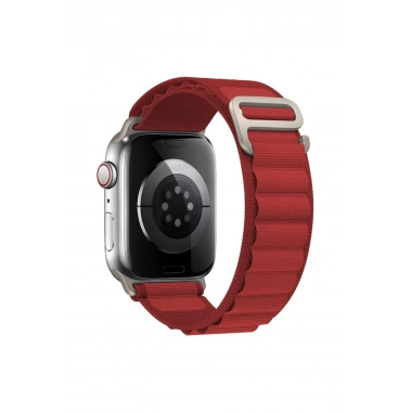 Mey İthalat® Watch 42mm Mountain Kordon - Kırmızı
