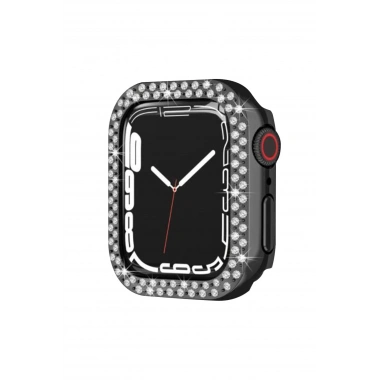 Mey İthalat® Watch 42mm Taşlı Kasa - Siyah