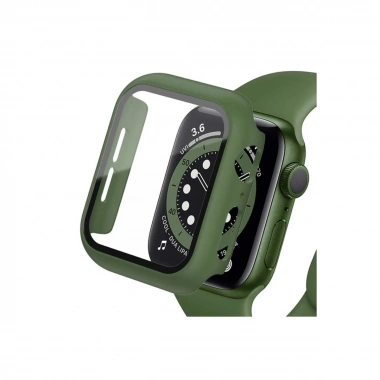 Mey İthalat®   Watch 45mm Camlı Kasa Ekran Koruyucu - Koyu Yeşil