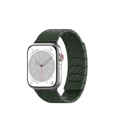 Mey İthalat®  Watch 45mm Carbon Steel Kordon - Koyu Yeşil