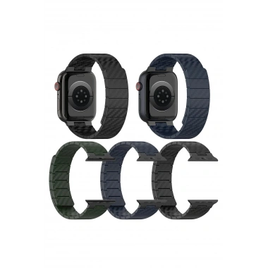Mey İthalat®  Watch 45mm Carbon Steel Kordon - Lacivert