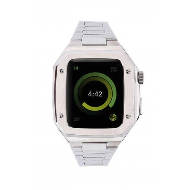 Mey İthalat® Watch 45mm Metal Petek Kasalı Kordon - Gümüş