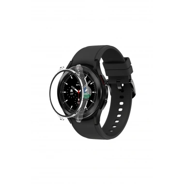 Mey İthalat®  Watch 5 Pro 45mm Wall Camlı Kasa Ekran Koruyucu - Şeffaf