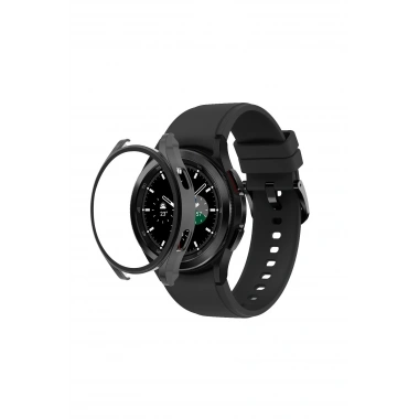 Mey İthalat®  Watch 5 Pro 45mm Wall Camlı Kasa Ekran Koruyucu - Siyah