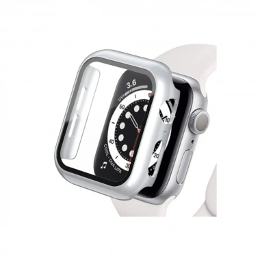 Mey İthalat® Watch Ultra 49mm Camlı Kasa Ekran Koruyucu - Gümüş