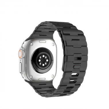 Mey İthalat® Watch Ultra 49mm Wowen Kordon - Siyah