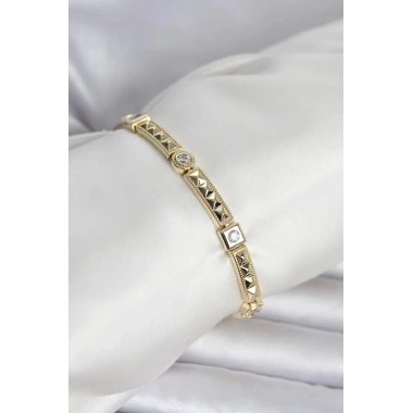 Mey İthalat® Xuping Punta Model Gold Renk Kadın Bileklik