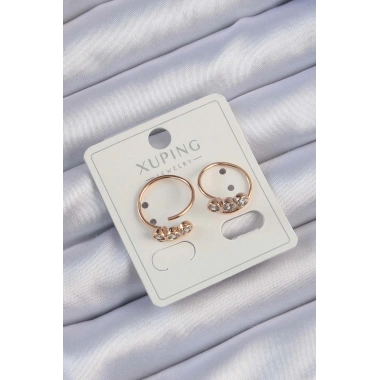 Mey İthalat® Xuping Rose Renk Zirkon Taşlı Su Yolu Küpe