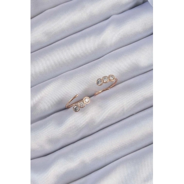 Mey İthalat® Xuping Rose Renk Zirkon Taşlı Su Yolu Küpe