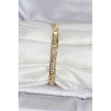 Mey İthalat® Xuping Zirkon Taşlı Gold Renk Kadın Bileklik