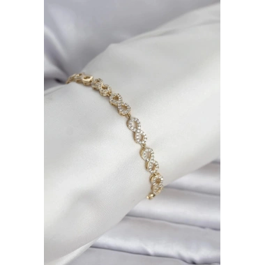 Mey İthalat® Xuping Zirkon Taşlı Sonsuzluk Model Kadın Bileklik